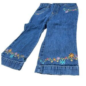 Vintage OshKosh size 24Mo flare leg embroidered jeans